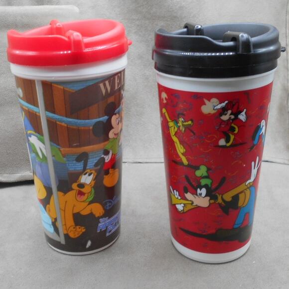 Walt Disney Parks Whirley Travel Mug Resort Souvenir Cup Lot of 2 w/Lids - Picture 3 of 8
